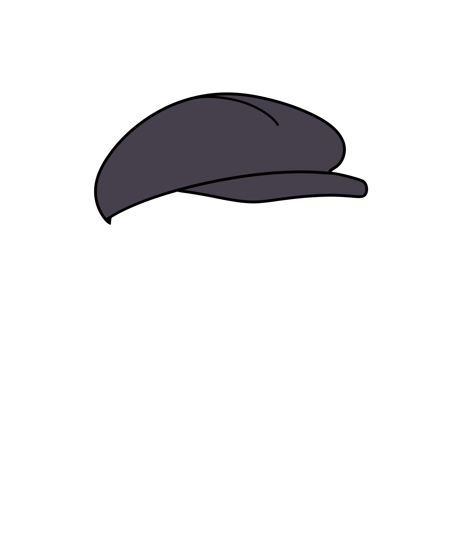 Flat Cap Black
